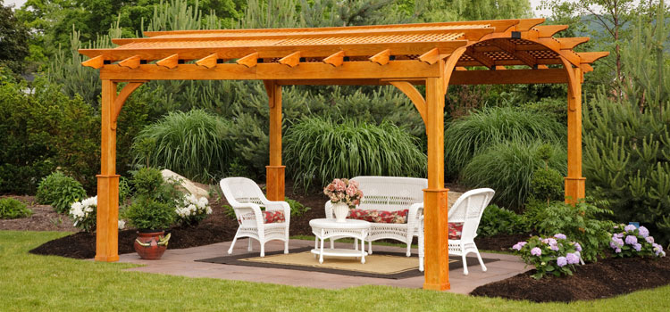 Cedar Wood Pergola Installation in Temple City, CA