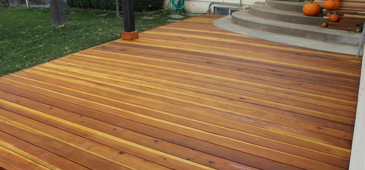 Smooth Redwood Decking in Temple City, CA